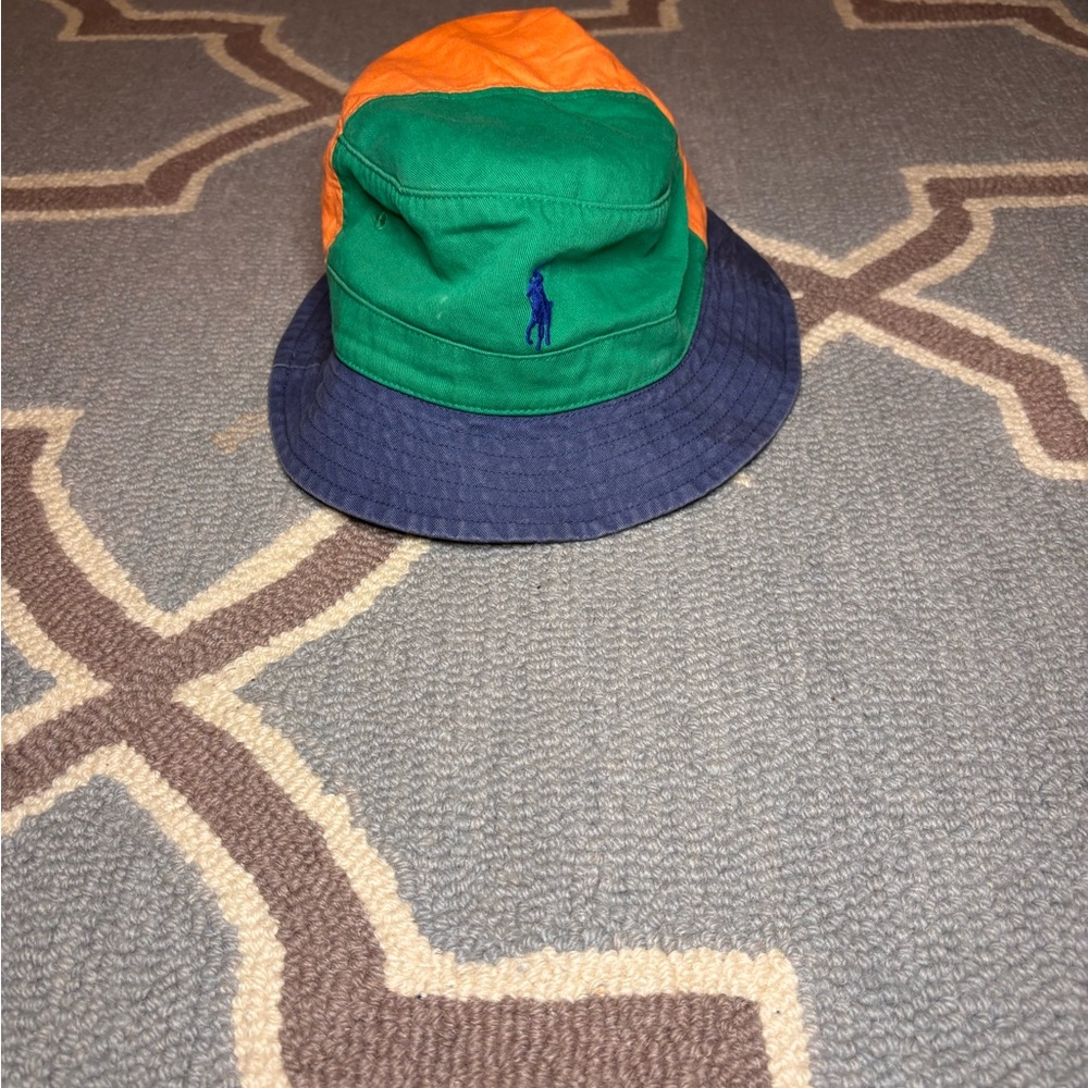 Ralph Lauren Blue, Orange, and Green Bucket Hat